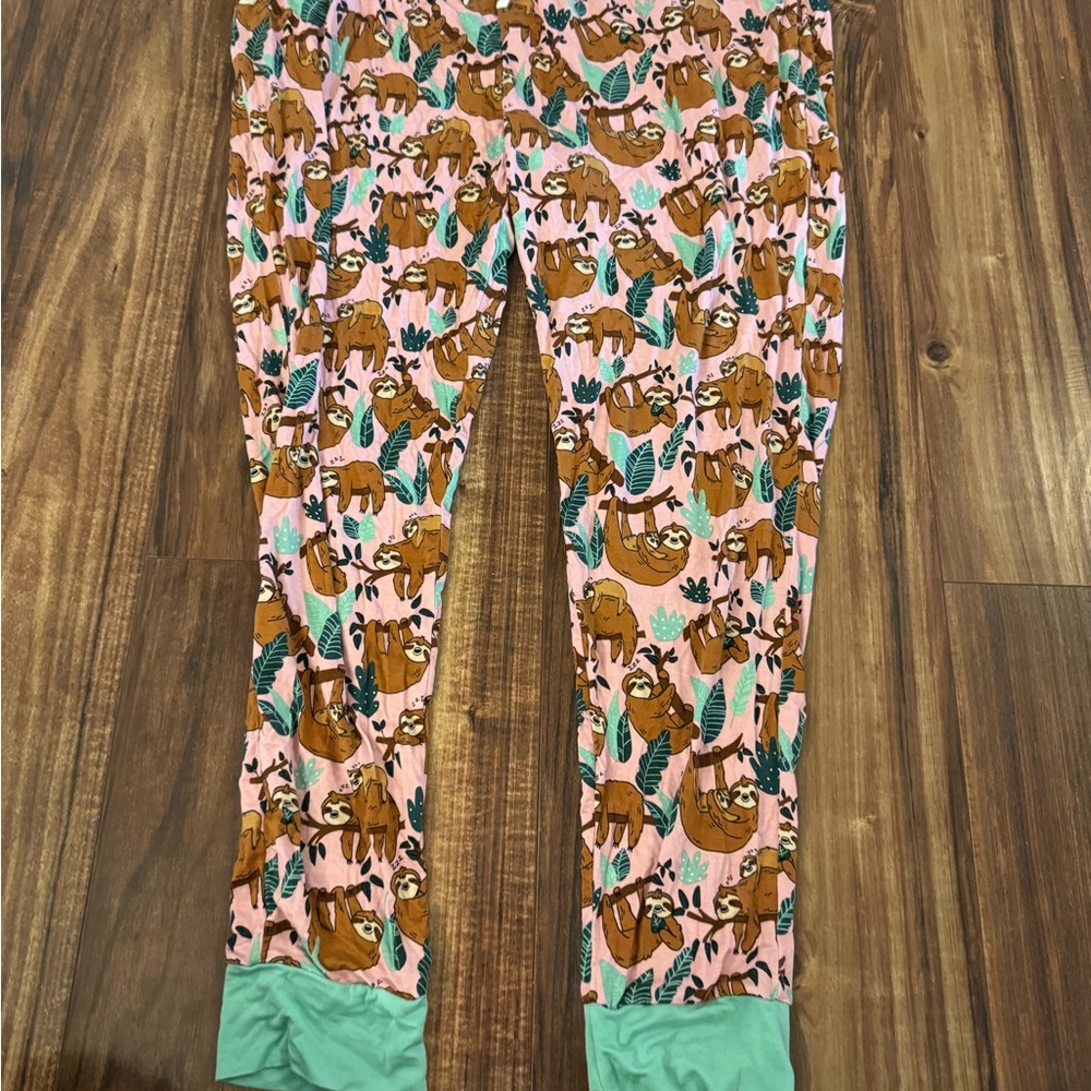 Little Sleepies Sleepy Sloth Print Pajama Pants size L - Picture 5 of 5